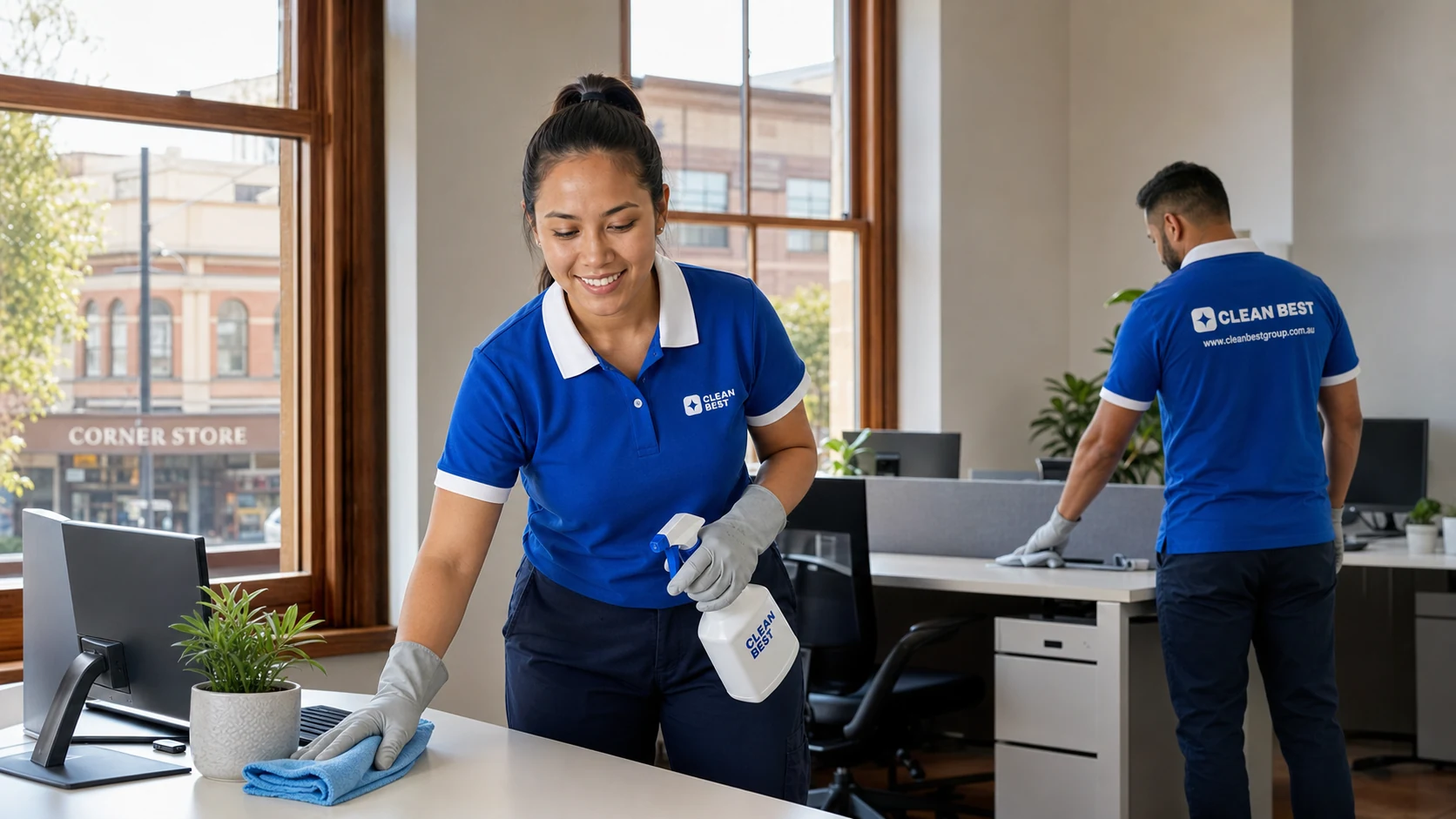 Clean Best office cleaner working from a written cleaning scope in Parramatta NSW 2150